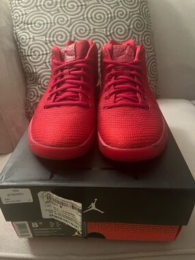 Jordan Red Low-Top Knit Basketball Shoes